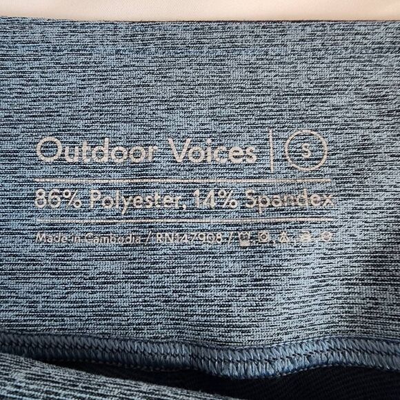 Outdoor Voices Blue Contrast 7/8 Length Springs Leggings Size S C24 - Picture 6 of 6